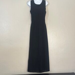 Elegant Black Sleeveless Maxi Dress